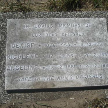BEZUIDENHOUT Denise 1959-1967 :: BEZUIDENHOUT Nicolene 1961-1967 :: BEZUIDENHOUT Angeline 1961-1967