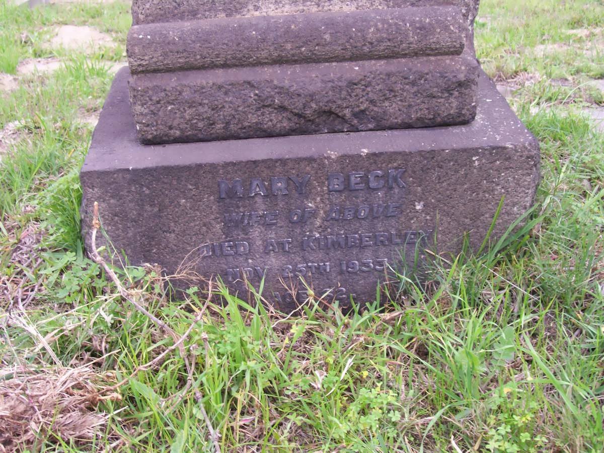 BECK Mary -1933