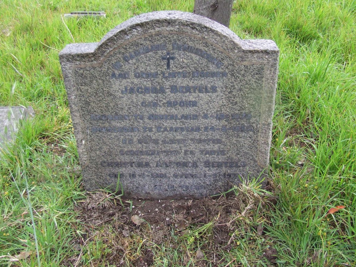 BERTELS Jacoba nee SPOHR 187?-1955 :: BERTELS Christina Antonia 1901-197?