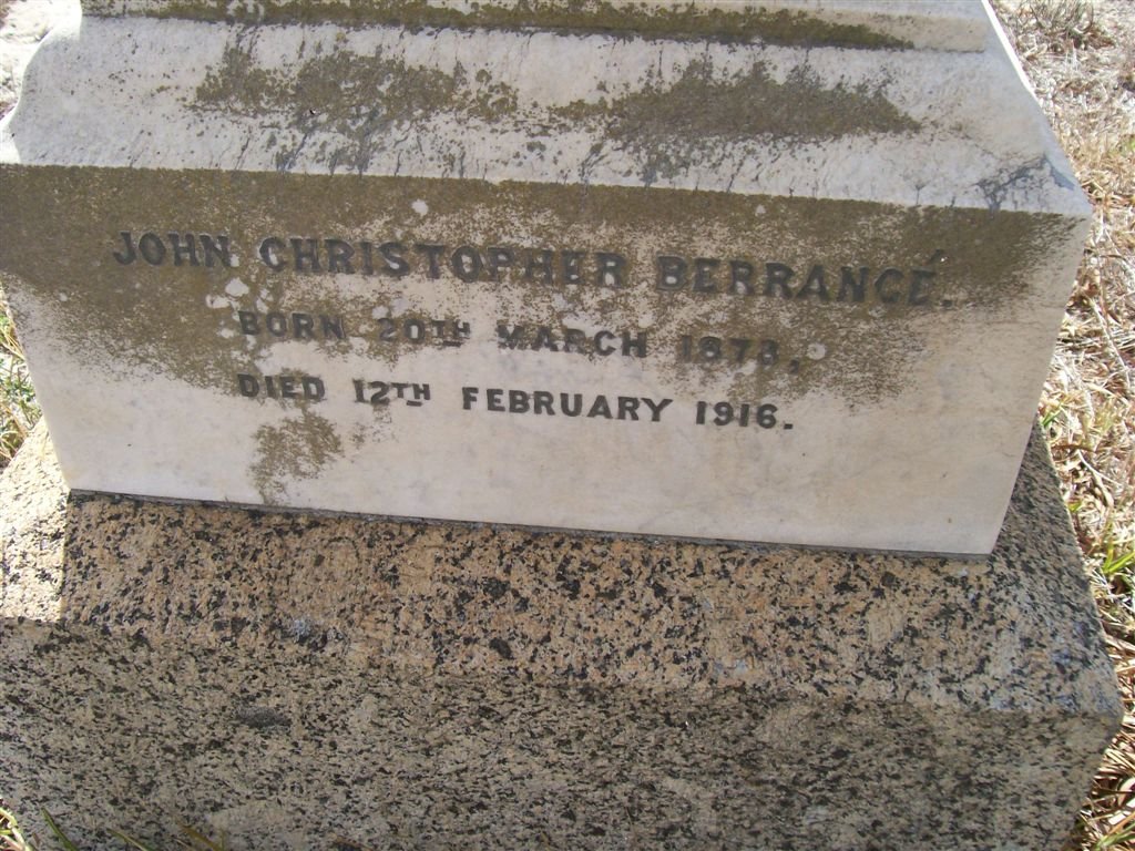 BERRANGé John Christopher 1878-1916