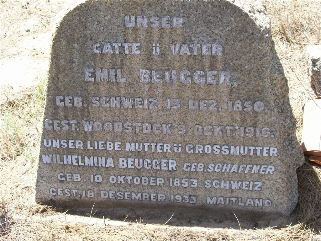 BEUGGER Emil 1850-1916 &amp; Wilhelmina SCHAFFNER 1853-1933