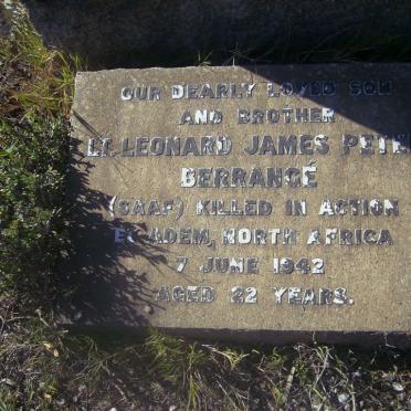 BERRANGE Leonard James Peter -1942