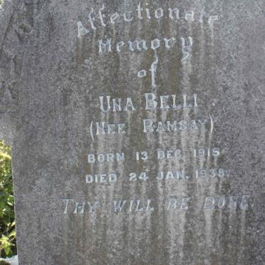BELLI Una nee RAMSAY 1915-1938