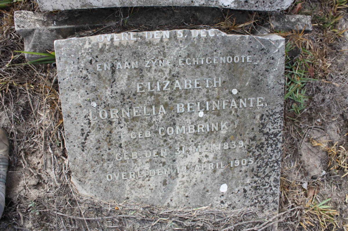 BELINFANTE Elizabeth Cornelia nee COMBRINK 1839-1905