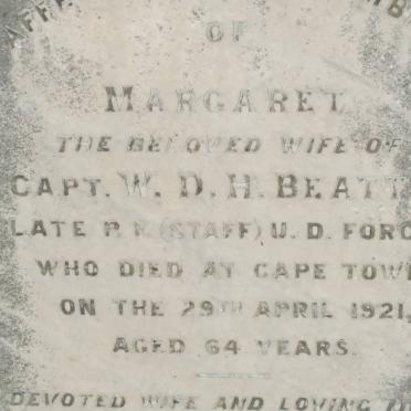 BEATTIE W.D.H. -1937 &amp; Margaret -1921