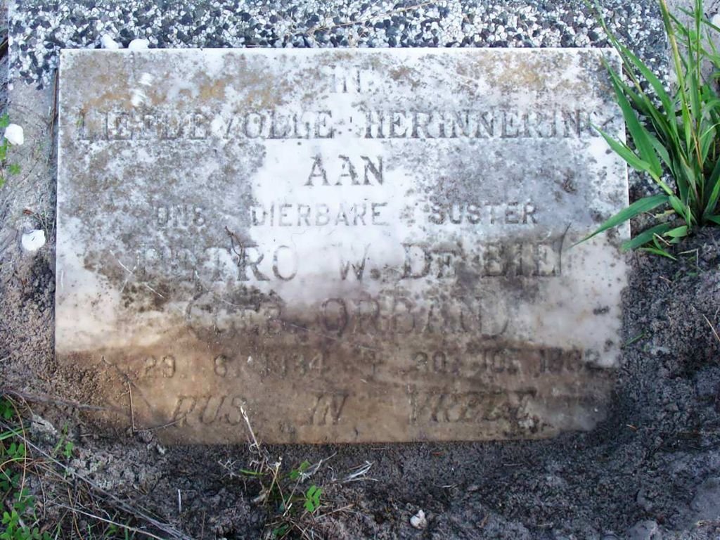 BIE Petro W., de nee ORBAND 1834-1882