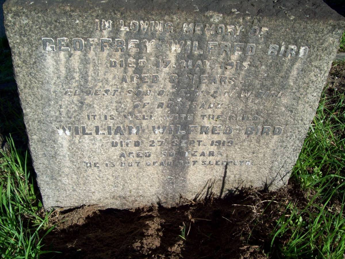 BIRD William Wilfred -1919 :: BIRD Geoffrey Wilfred -1915