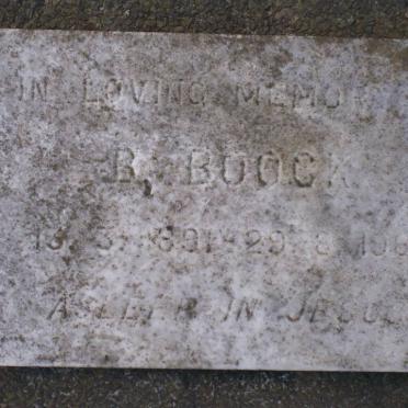 BOOCK B. 1929-1965
