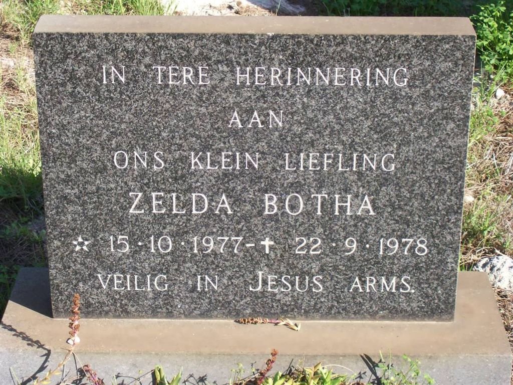 BOTHA Zelda 1977-1978
