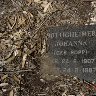 BOTTIGHEIMER Johanna nee BOPP 1907-1987