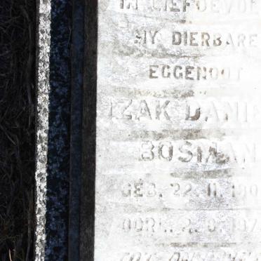 BOSMAN Izak Daniel 1905 -1973