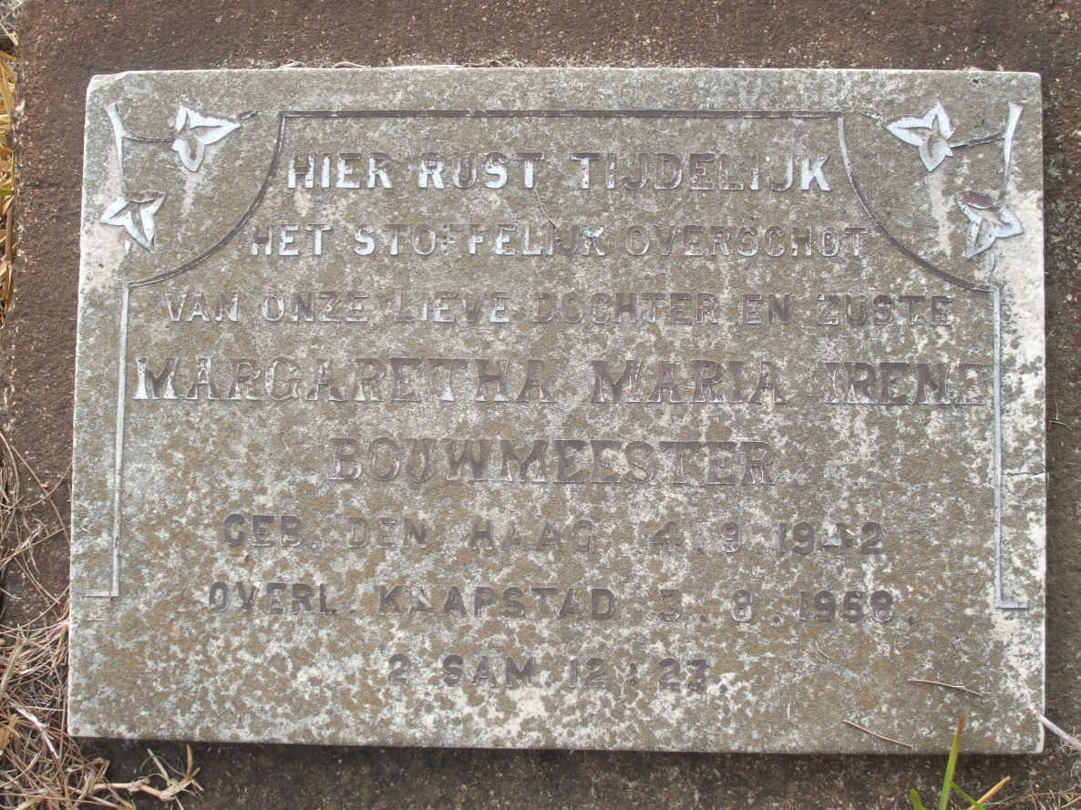 BOUWMEESTER Margaretha Maria Irene 1942-1958