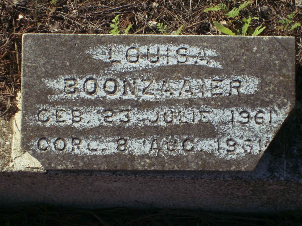 BOONZAIER Louisa 1961-1961