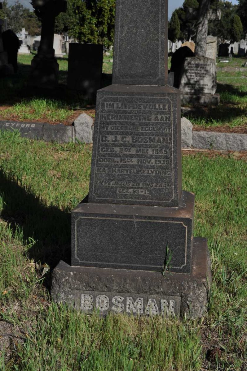 BOSMAN D.J.C. 1855-1939