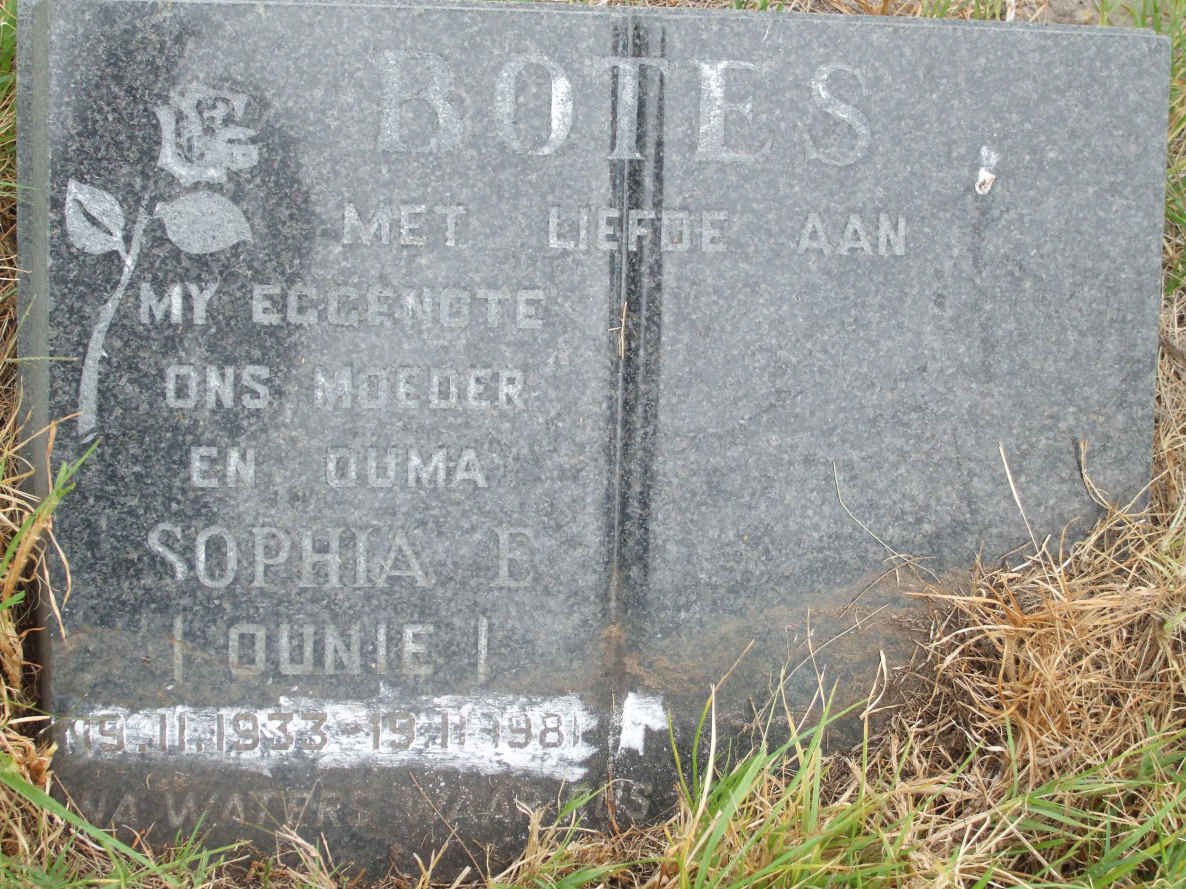 BOTES Sophia E. 1933-1981