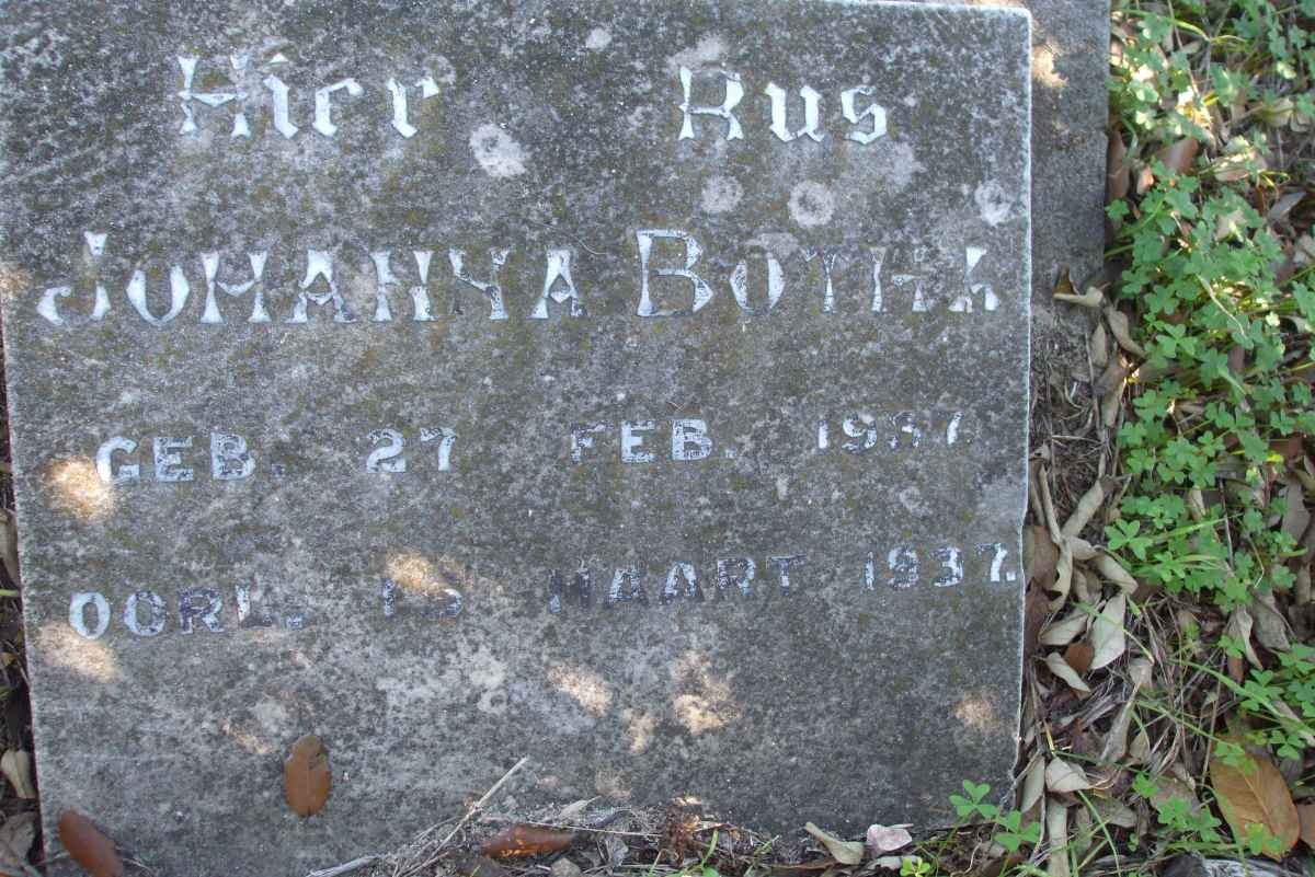 BOTHA Johanna 1937-1937