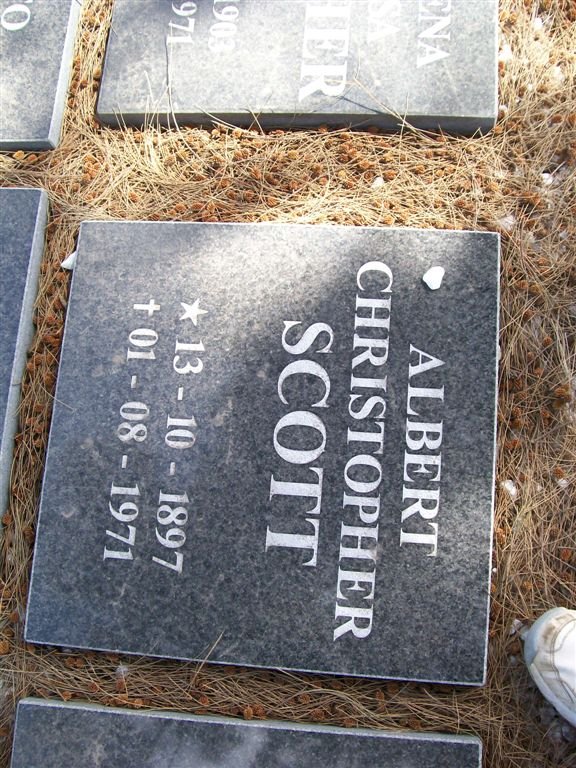 SCOTT Albert Christopher 1897-1971