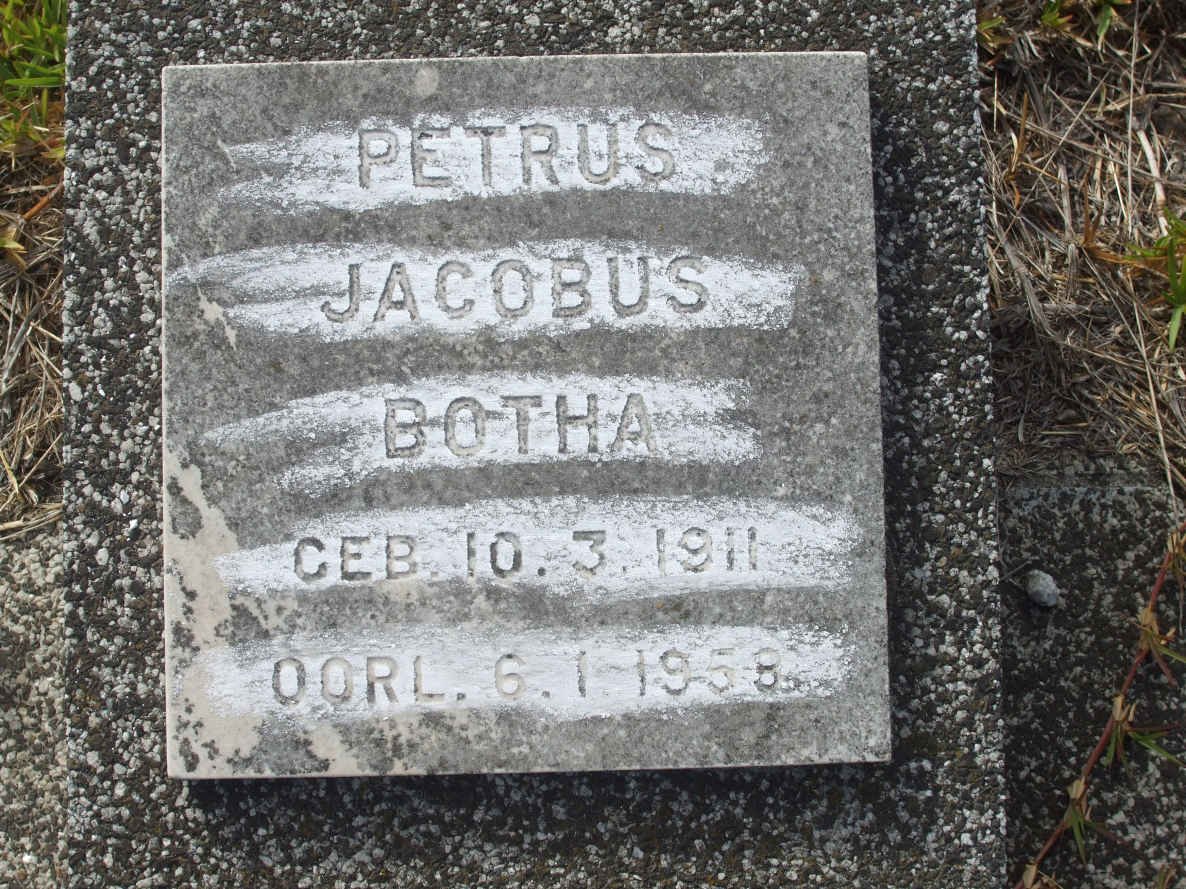 BOTHA Petrus Jacobus 1911-1958