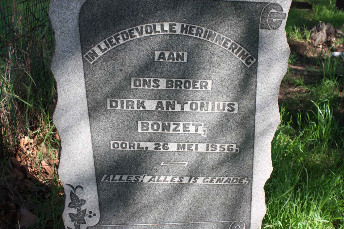 BONZET Dirk Antonius -1956