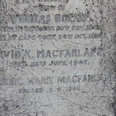 MACFARLANE David K. -1947 &amp; Ingeborg Marie -1956