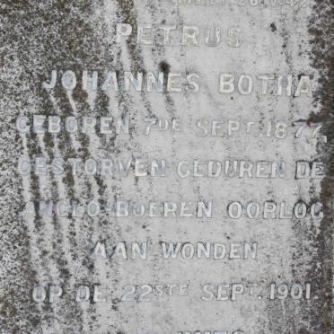 BOTHA Petrus Johannes 1877-1901