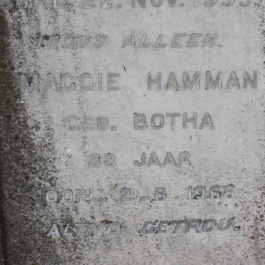 HAMMAN Maggie nee BOTHA -1969