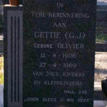 BOTES Nic's 1905-1980 &amp; G.J. OLIVIER 1906-1969
