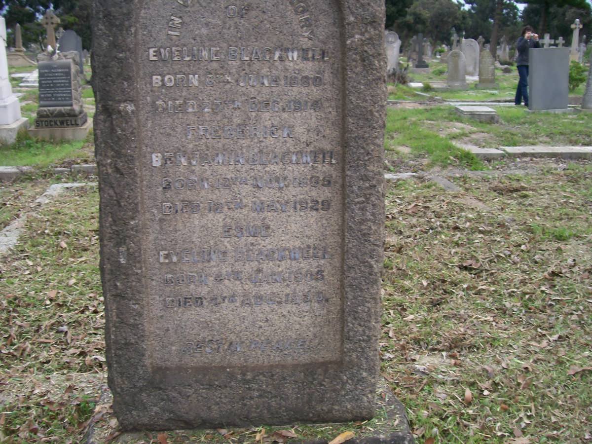 BRAGHWELL Benjamin 1855-1929 &amp; Eveline 1860-1914 :: BRAGHWELL Eveline 1905