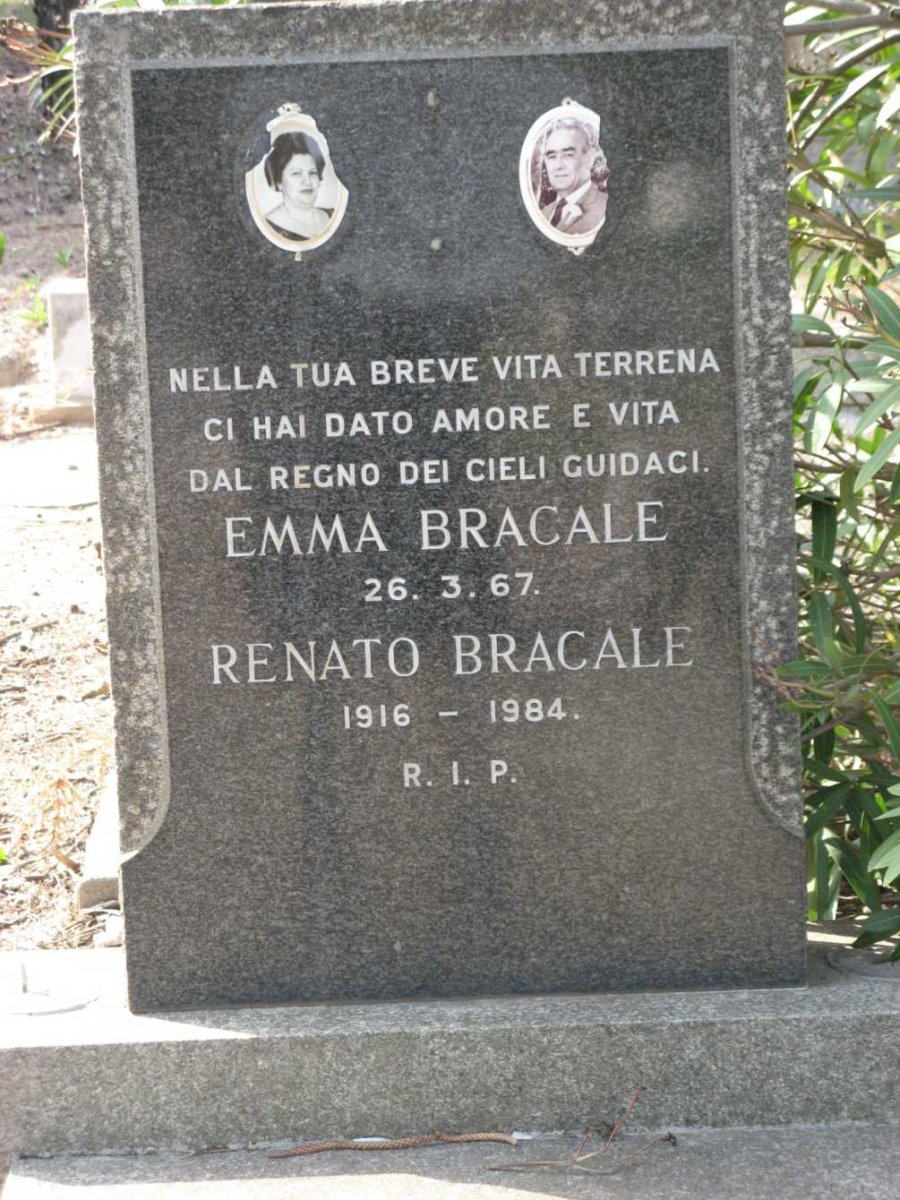 BRACALE Renato 1916-1984 &amp; Emma -1967