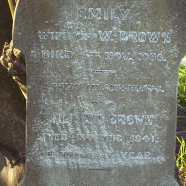 BROWN William  -1941 &amp; Emily  -1936