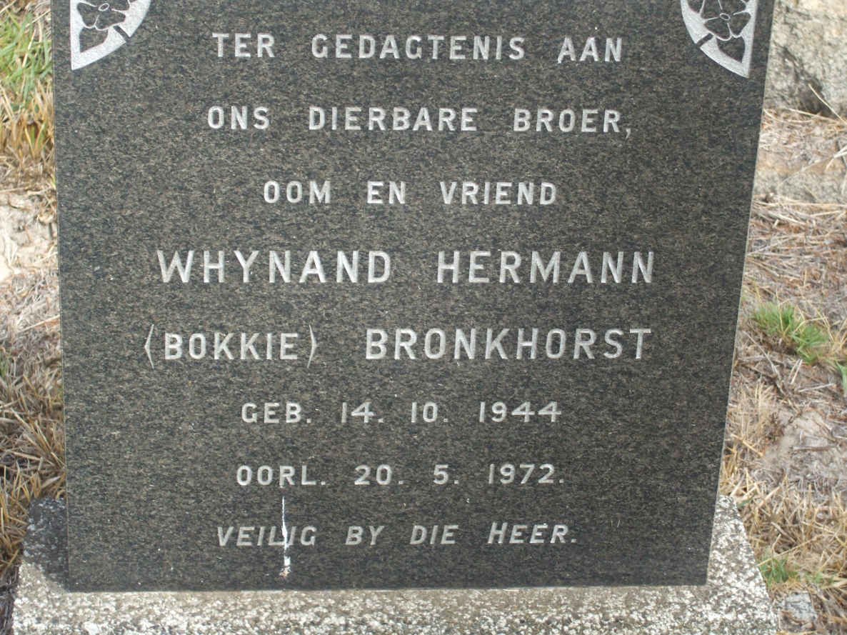 BRONKHORST Whynand Hermann 1944-1972