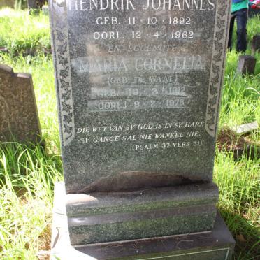 BREDENKAMP Hendrik Johannes 1892-1962 &amp; Maria Cornelia DE WAAL 1912-1978