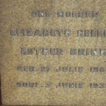 BRINK Elizabeth Helena Esther 1863-1934