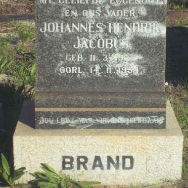 BRAND Johannes Hendrik Jacobus 1928-1954