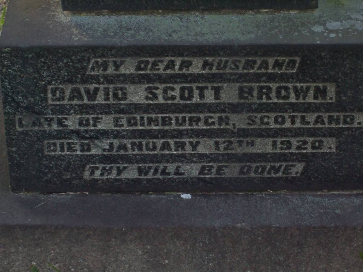 BROWN David Scott -1920