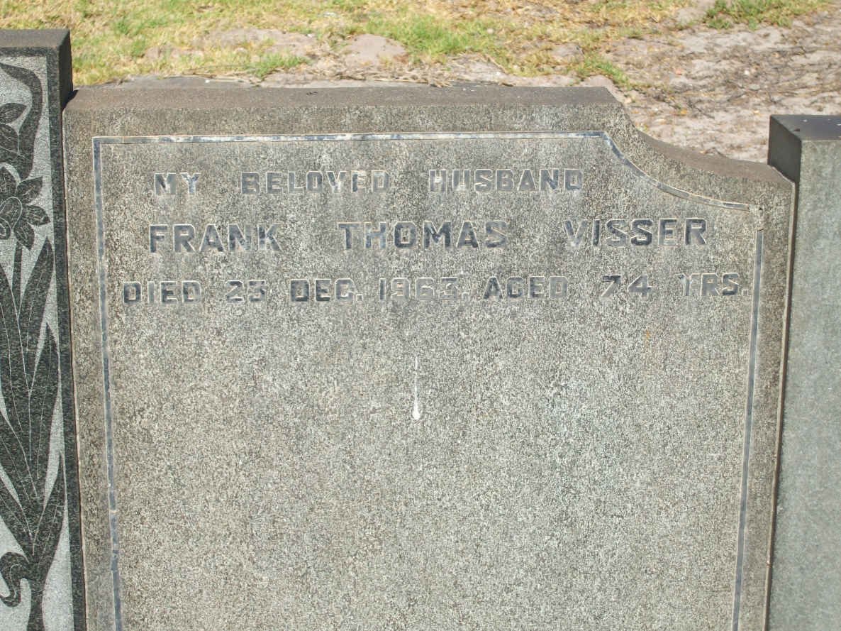 VISSER Frank Thomas -1963