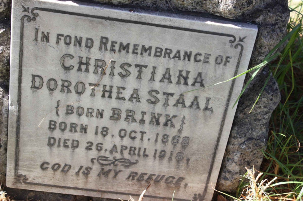 STAAL Christiana Dorothea nee BRINK 1868-1918