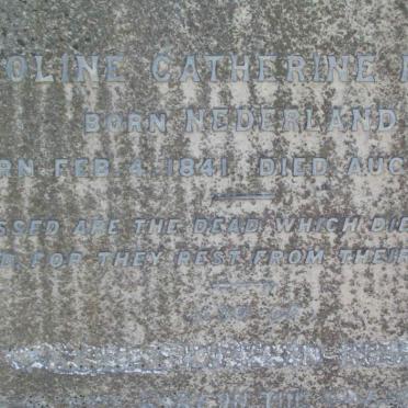 RUSHIN Caroline Catherine 1841-1896