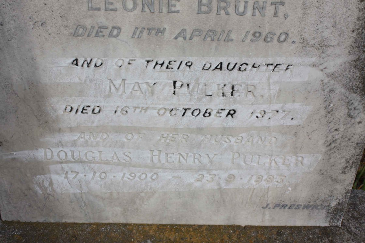 PULKER Douglas Henry 1900-1983 &amp; May -1977