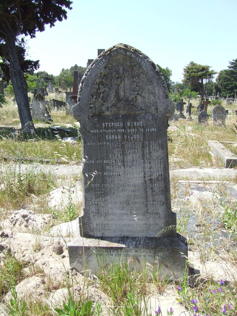 BYRNE Stephen -1906 &amp; Sarah -1905 :: BYRNE John -1889 :: BYRNE Martin -1898