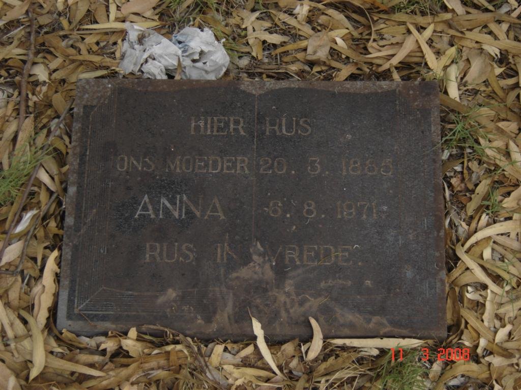 BURGER Anna 1885-1971