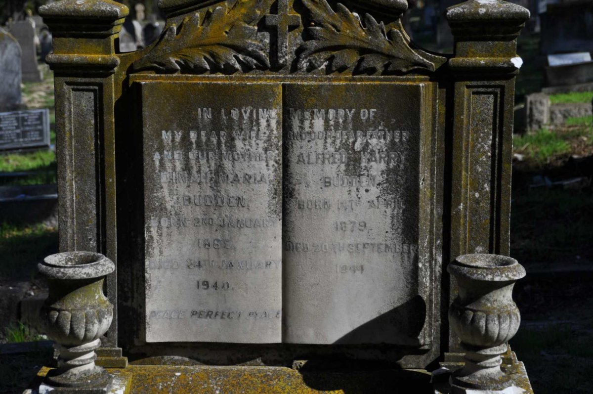 BUDDEN Alfred Harry 1879-1944 &amp; Dinah Maria 1885-1940