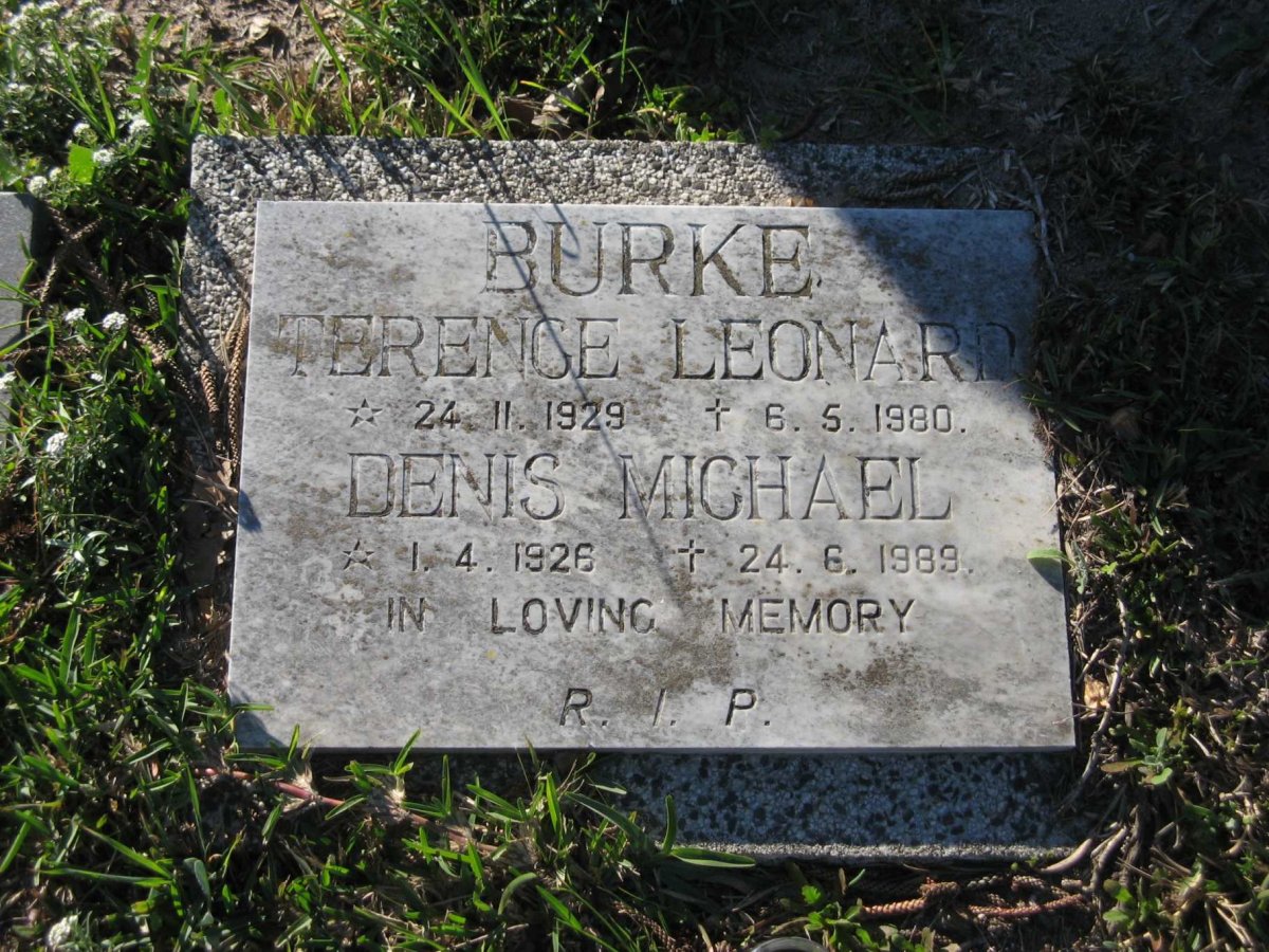 BURKE Denis Michael 1926-1989 :: BURKE Terence Leonard 1929-1980