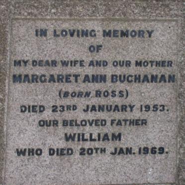 BUCHANAN William -1969 &amp; Margaret Ann ROSS -1953
