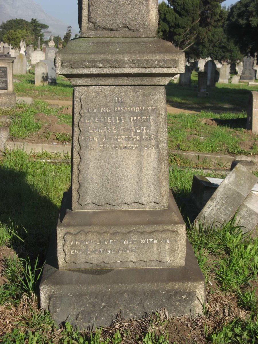 BLACK Gabrielle Marie Louise 1867-1923