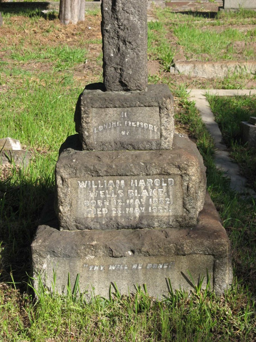 BLAKE William Harold Wells 1882-1923