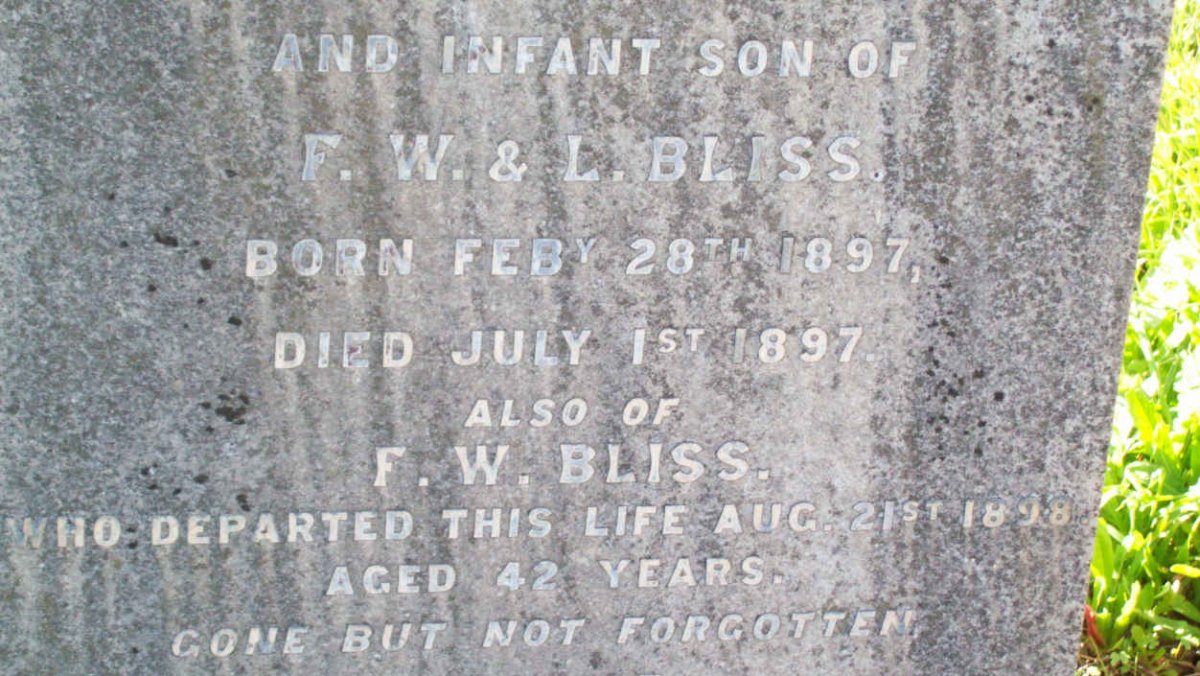 BLISS Cecil Frank 1897-1897 :: BLISS F.W. -1898
