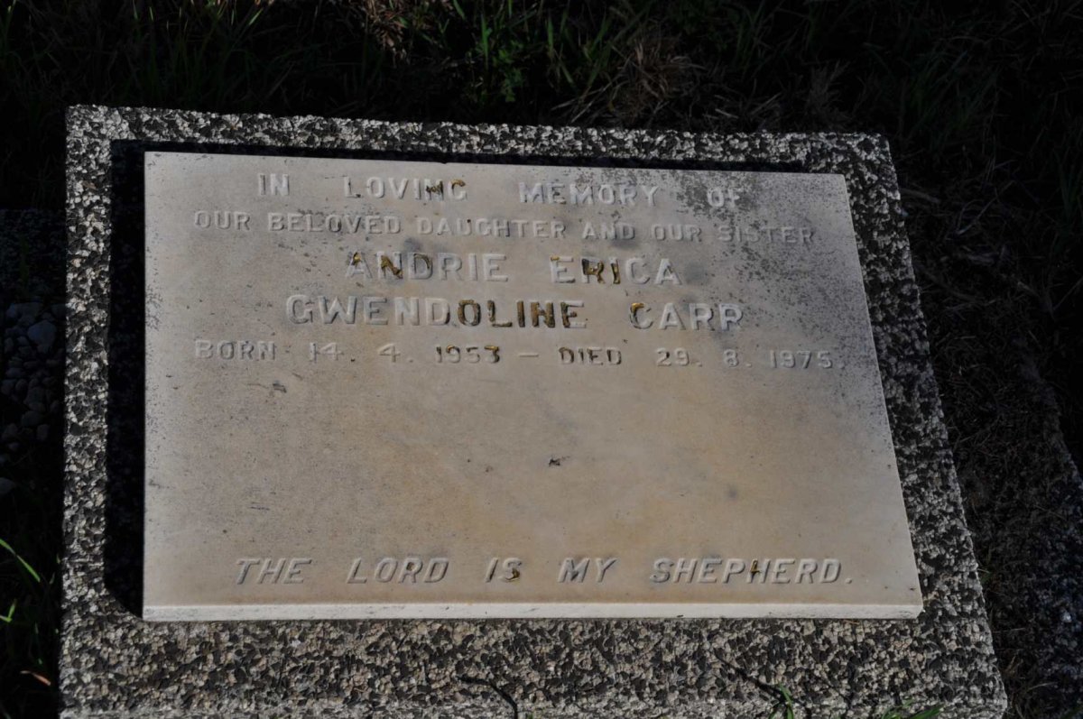 CARP Andrie Erica Gwendoline 1953-1975