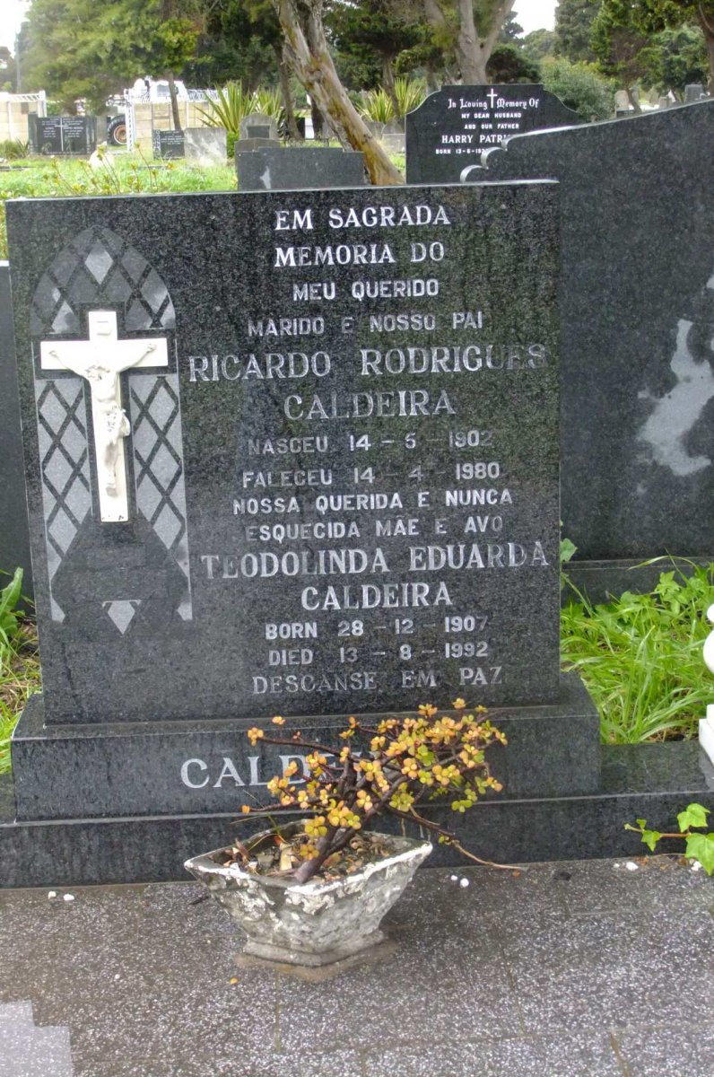 CALDEIRA Ricardo Rodrigues 1902-1980 &amp; Teodolinda Eduarda 1907-1992