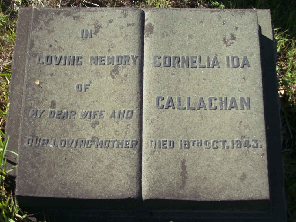 CALLAGHAN Cornelia Ida  -1943